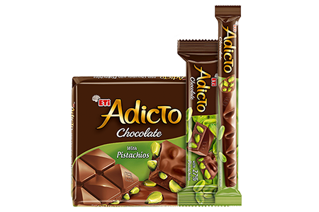Eti Adicto Milk Chocolate with Pistachios