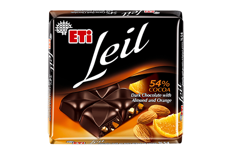 Eti 54% Dark Chocolate with Cocoa, Almond and Orange