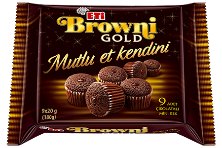 Eti Browni Gold Mini Chocolate with Chocolate Sauce Serving Cake