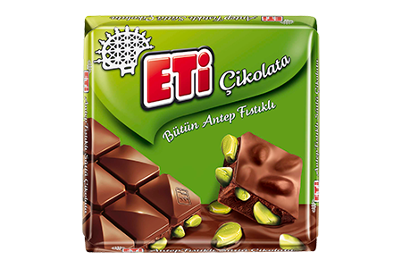 Eti Çikolata Milk Chocolate with Whole Pistachio