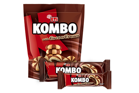 Eti Kombo Mosaic Biscuit Filled with Cocoa Cream