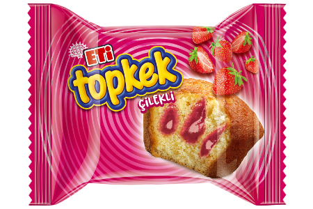 Eti Topkek Cake With Strawberry Small Cake