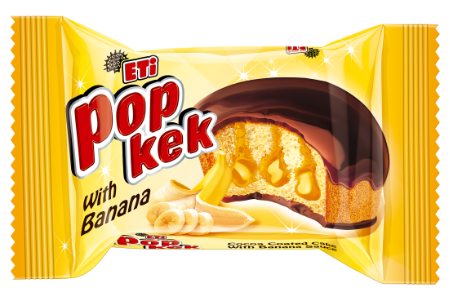 Popkek Cocoa Coated Cake With Banana Sauce