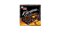 Karam Bitter Chocolate<br /> with 54% Cocoa <br />and Orange & Almonds 