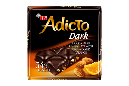 Adicto 54% Dark Chocolate with Cocoa, Almond and Orange
