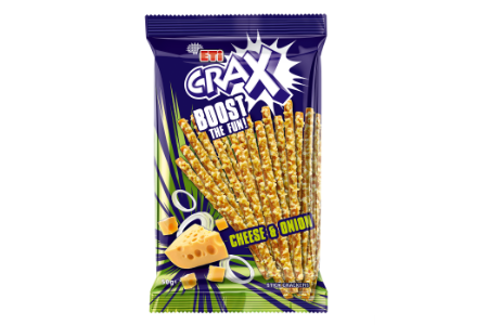 Crax Boost The Fun Cheese & Onion Stick Cracker