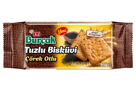 Eti Burçak Salty Biscuits with Black Cumin Seeds