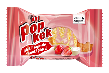 Eti Popkek with Strawberry Yogurt